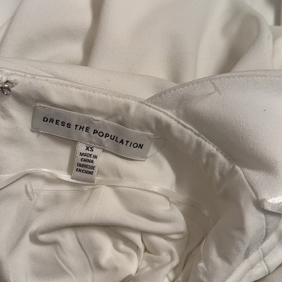 NWOT Dress The Population Camden Mermaid Hem halter white Gown sz XS - Picture 8 of 9